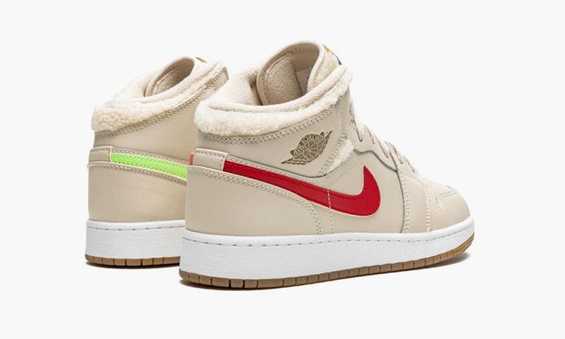 Nike Air Jordan 1 Mid UTL GS 'Fleece' Lasten Kengät Valkoinen Sininen | 564EMLWGB