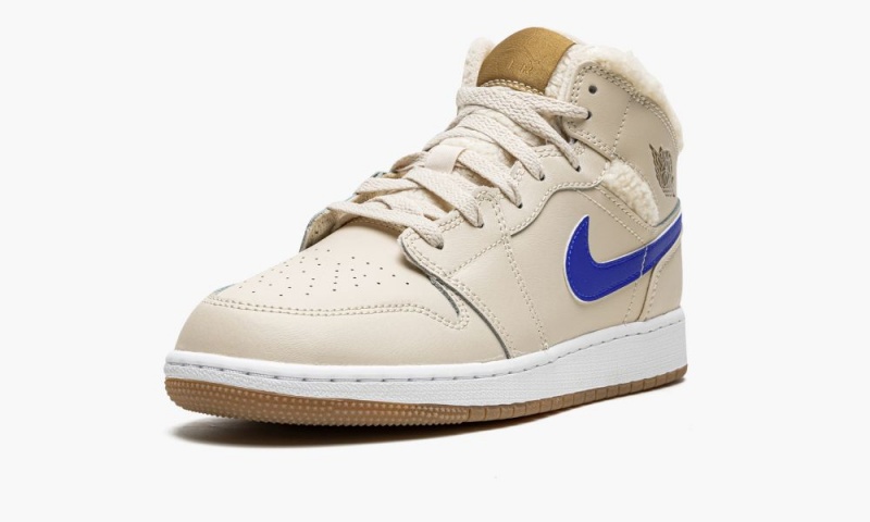 Nike Air Jordan 1 Mid UTL GS 'Fleece' Lasten Kengät Valkoinen Sininen | 564EMLWGB