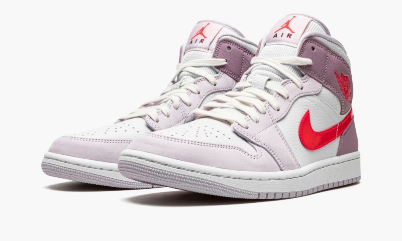 Nike Air Jordan 1 Mid 'Valentine’s Day 2022' Naisten Kengät Valkoinen Pinkki Punainen | 814KBOWZM