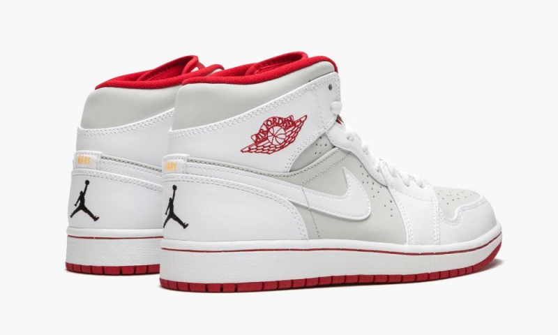 Nike Air Jordan 1 Mid WB 'Hare' Miesten Kengät Valkoinen Punainen Hopea | 193RWHBUJ