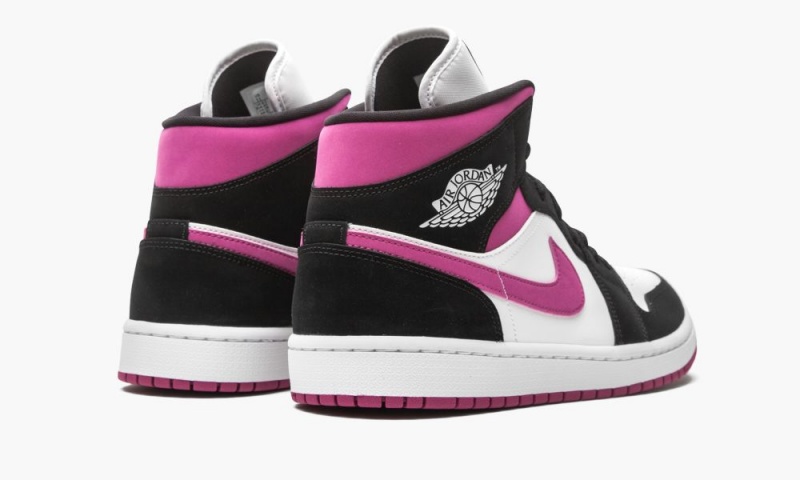 Nike Air Jordan 1 Mid W 'Magenta' Naisten Kengät Valkoinen Mustat | 675WLFBUE