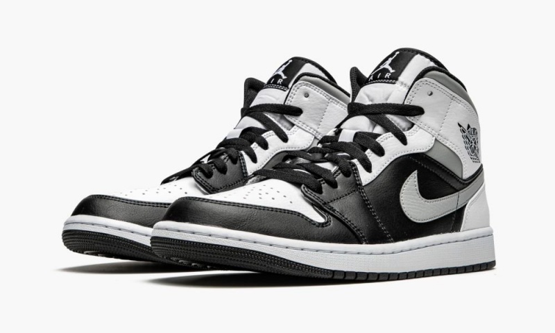 Nike Air Jordan 1 Mid 'White Shadow' Miesten Kengät Mustat Valkoinen Harmaat | 568OSPZJV