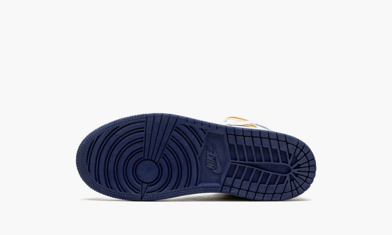 Nike Air Jordan 1 Mid 'hite Deep Royal Blue' Lasten Kengät Valkoinen Oranssi | 970NLYZAF