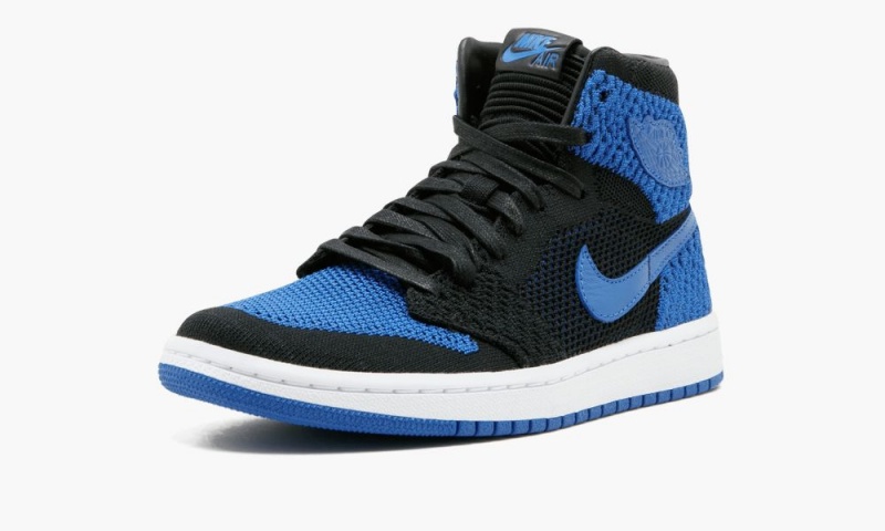 Nike Air Jordan 1 Ret Hi Flyknit BG Lasten Kengät Mustat Kuninkaallinen Sininen Valkoinen | 604XKVUHF