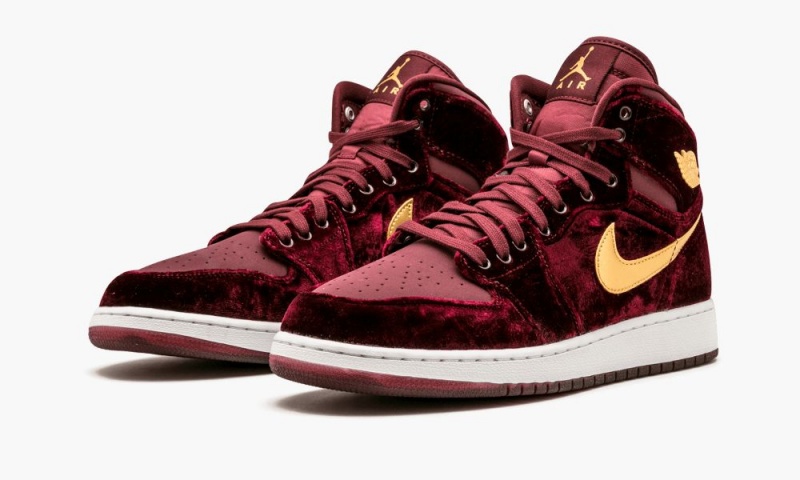 Nike Air Jordan 1 Ret Hi PREM HC GG 'VELVET' Lasten Kengät Viininpunainen Metal Kultaiset | 673ZGPMQR