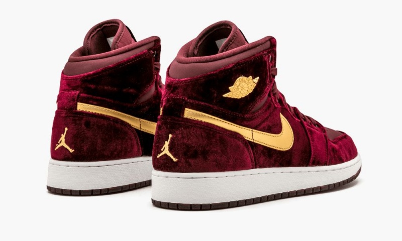 Nike Air Jordan 1 Ret Hi PREM HC GG 'VELVET' Lasten Kengät Viininpunainen Metal Kultaiset | 673ZGPMQR
