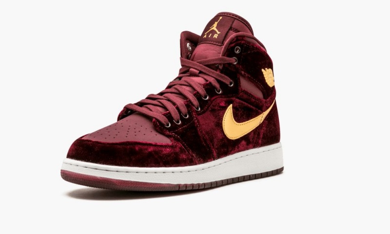 Nike Air Jordan 1 Ret Hi PREM HC GG 'VELVET' Lasten Kengät Viininpunainen Metal Kultaiset | 673ZGPMQR