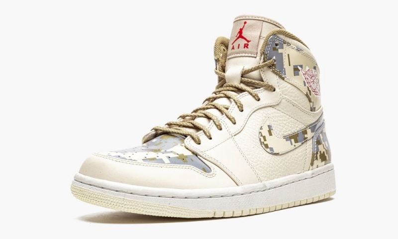 Nike Air Jordan 1 Retro 'Digi-Camo' Miesten Kengät Beige Punainen Camo Hopea | 962GRQYVU