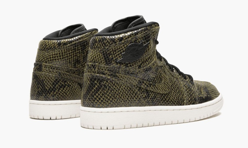Nike Air Jordan 1 Retro Hi Pre 'Snakeskin' Naisten Kengät Oliivinvihreä Mustat | 492TLHZYD