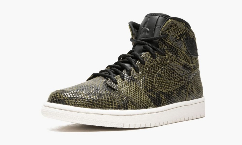 Nike Air Jordan 1 Retro Hi Pre 'Snakeskin' Naisten Kengät Oliivinvihreä Mustat | 492TLHZYD