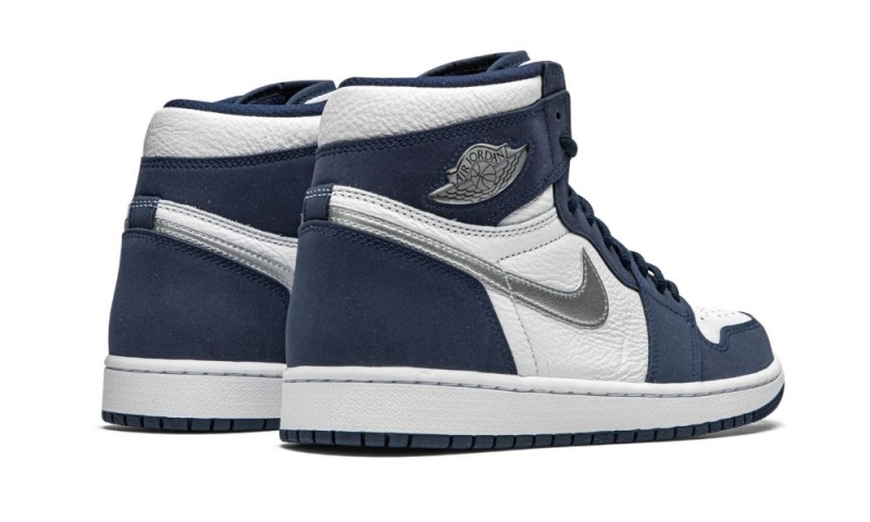 Nike Air Jordan 1 Retro High CO.JP 'Midnight Navy' Miesten Kengät Valkoinen Metal Hopea | 829NIEXYO