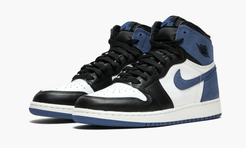Nike Air Jordan 1 Retro High OG BG 'Blue Moon' Lasten Kengät Valkoinen Sininen Mustat | 419HIQNVJ