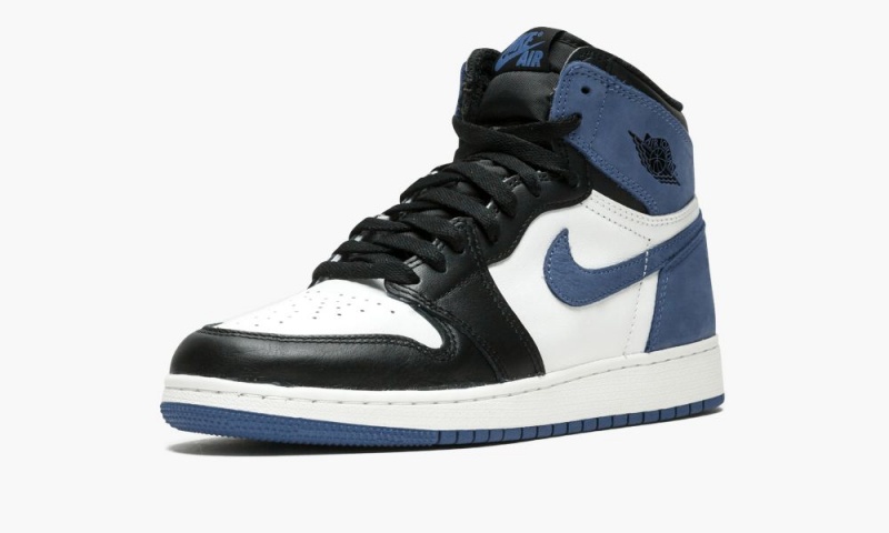 Nike Air Jordan 1 Retro High OG BG 'Blue Moon' Lasten Kengät Valkoinen Sininen Mustat | 419HIQNVJ