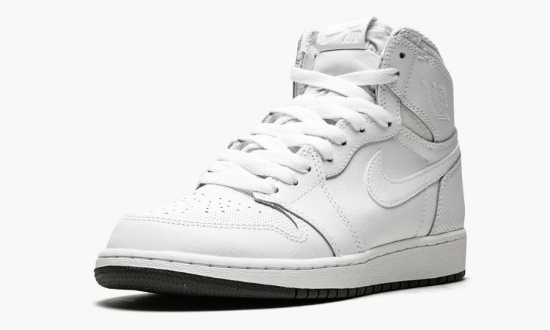Nike Air Jordan 1 Retro High OG BG 'Perforated' Lasten Kengät Valkoinen Mustat | 648TZAUNF