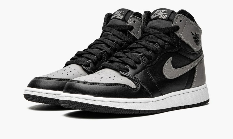 Nike Air Jordan 1 Retro High OG BG 'Shadow' Lasten Kengät Mustat Harmaat Valkoinen | 465CKYJWS