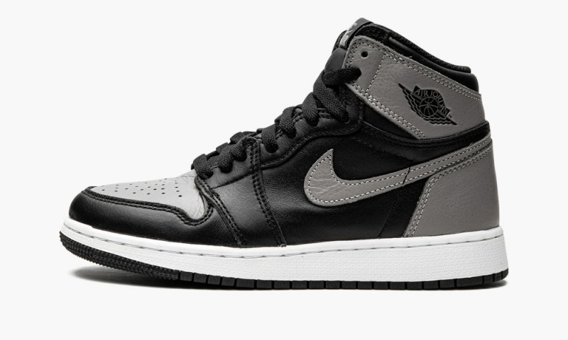 Nike Air Jordan 1 Retro High OG BG \'Shadow\' Lasten Kengät Mustat Harmaat Valkoinen | 465CKYJWS