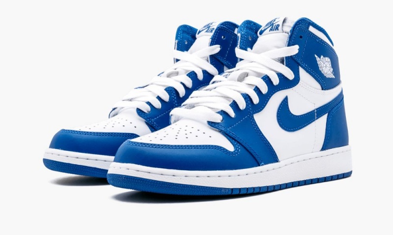 Nike Air Jordan 1 Retro High OG BG 'Storm Blue' Lasten Kengät Valkoinen Sininen | 172ROEJWG