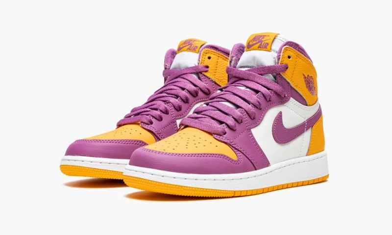 Nike Air Jordan 1 Retro High OG GS 'Brotherhood' Lasten Kengät Violetit Kultaiset Vaalean | 612DAHOGP