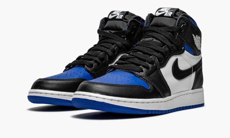 Nike Air Jordan 1 Retro High OG GS 'Royal Varvas' Lasten Kengät Mustat Valkoinen Kuninkaallinen Sininen Mustat | 652SPOEBQ