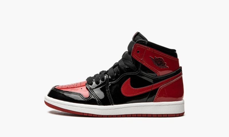 Nike Air Jordan 1 Retro High OG PS \'Bred Kiiltonahka\' Lasten Kengät Mustat Valkoinen Punainen | 936VQTNSL