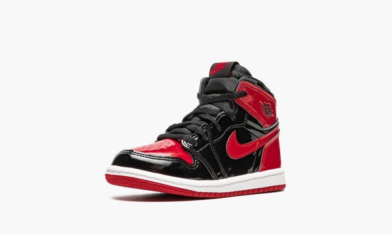 Nike Air Jordan 1 Retro High OG TD 'Bred Kiiltonahka' Lasten Kengät Mustat Punainen Valkoinen | 518LHNUAW