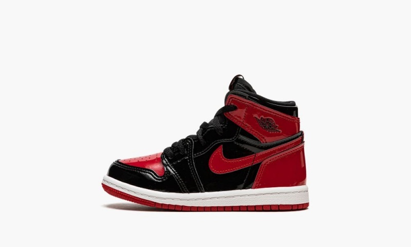 Nike Air Jordan 1 Retro High OG TD \'Bred Kiiltonahka\' Lasten Kengät Mustat Punainen Valkoinen | 518LHNUAW