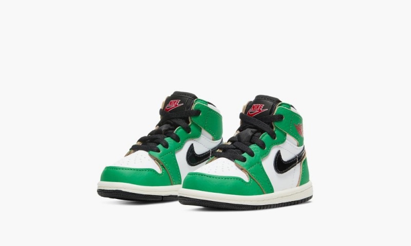 Nike Air Jordan 1 Retro High OG TD 'Lucky Green' Lasten Kengät Vihreä Valkoinen Mustat | 308DGXEJT
