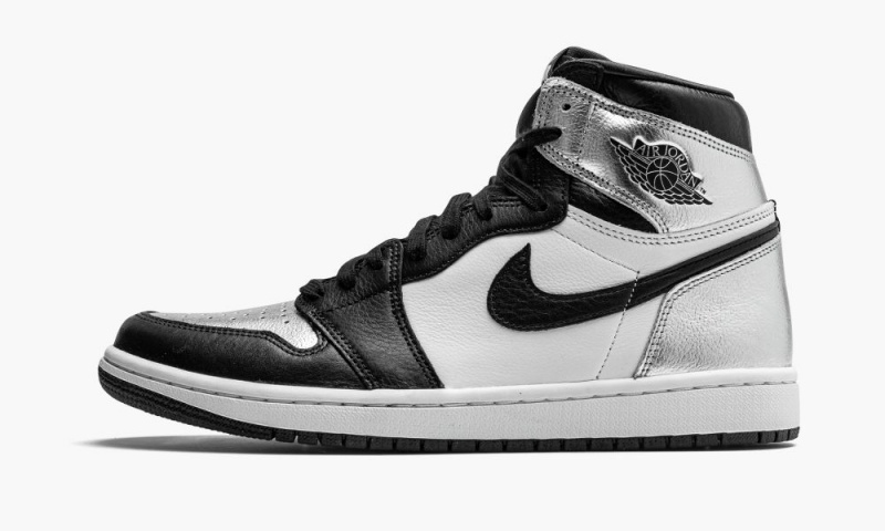 Nike Air Jordan 1 Retro High OG WM \'Silver Varvas\' Naisten Kengät Mustat Metal Hopea Valkoinen | 675IZSLWJ