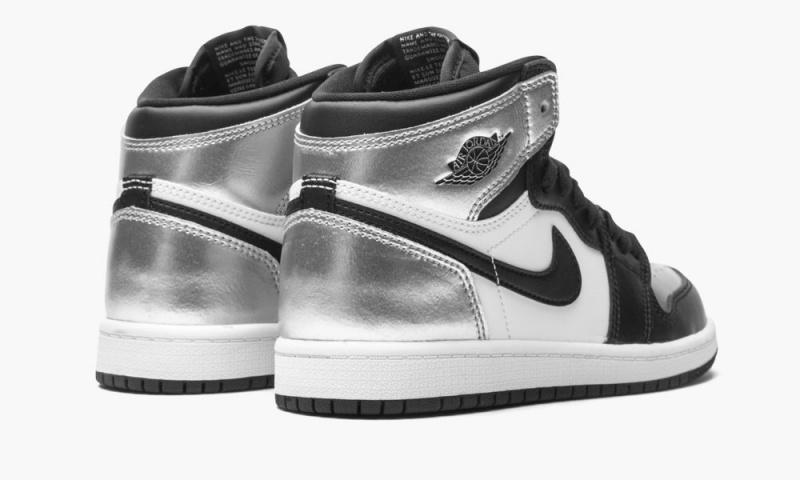 Nike Air Jordan 1 Retro High PS 'Silver Varvas' Lasten Kengät Mustat Metal Hopea Valkoinen | 198ZSXCGR