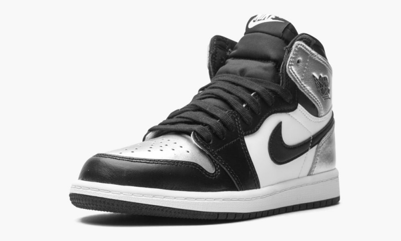 Nike Air Jordan 1 Retro High PS 'Silver Varvas' Lasten Kengät Mustat Metal Hopea Valkoinen | 198ZSXCGR
