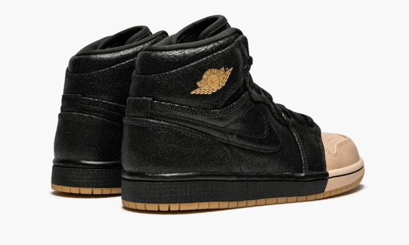 Nike Air Jordan 1 Retro High P Naisten Kengät Mustat Metal Kultaiset | 154LHOBIC