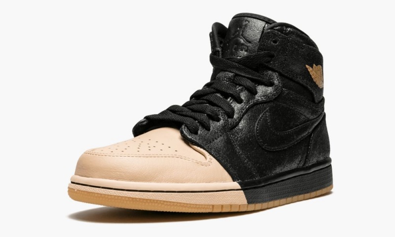 Nike Air Jordan 1 Retro High P Naisten Kengät Mustat Metal Kultaiset | 154LHOBIC