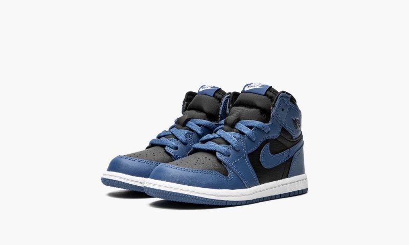 Nike Air Jordan 1 Retro High TD 'Dark Marina Blue' Lasten Kengät Tummansininen Mustat Valkoinen | 389YDFSNM