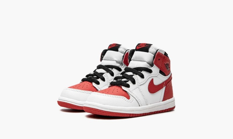 Nike Air Jordan 1 Retro High TD 'Heritage' Lasten Kengät Valkoinen Punainen Mustat | 428OUGWBF