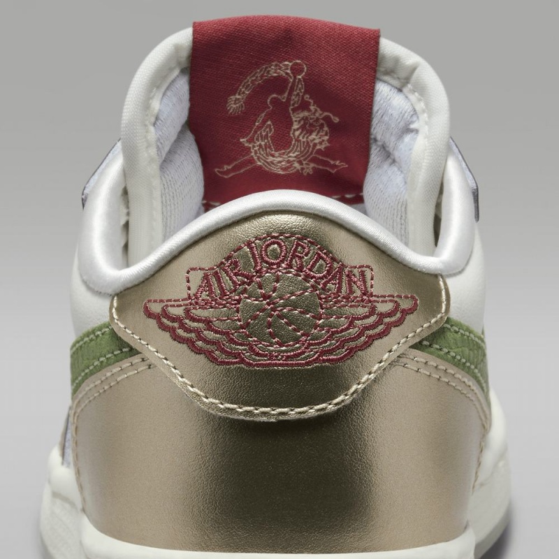 Nike Air Jordan 1 Retro Low OG Chinese New Year Lasten Kengät Metal Kultaiset Vihreä | 137PZKRMX