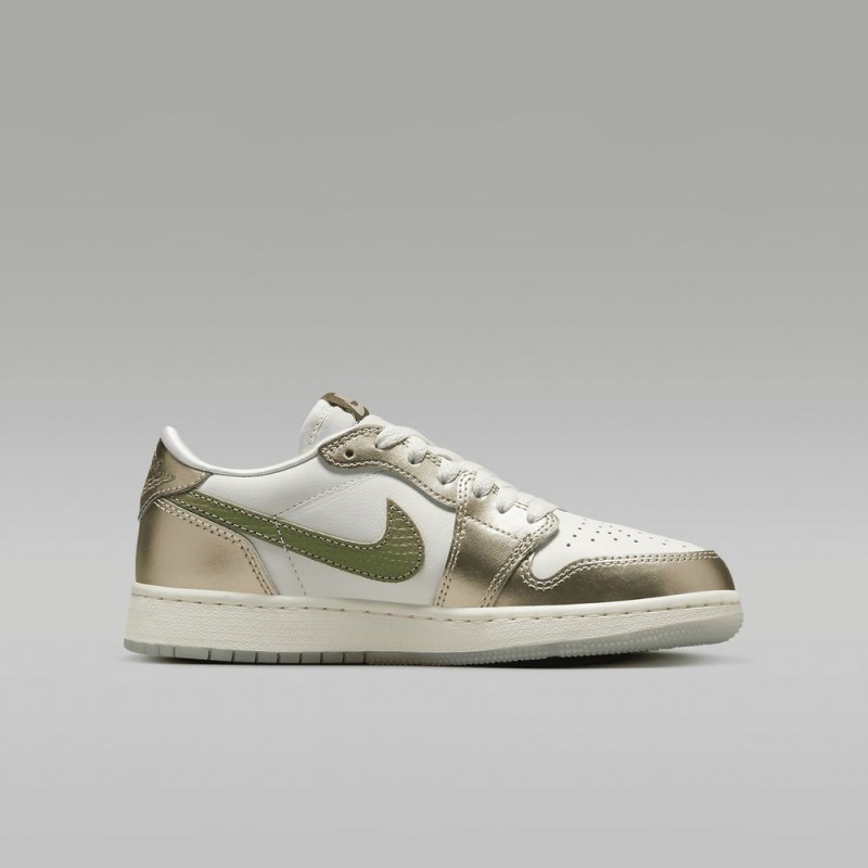Nike Air Jordan 1 Retro Low OG Chinese New Year Lasten Kengät Metal Kultaiset Vihreä | 137PZKRMX