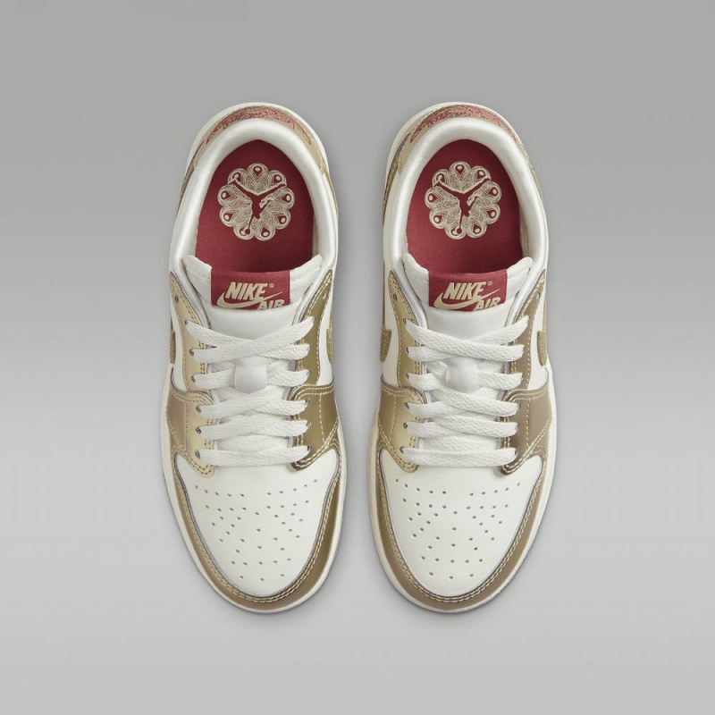 Nike Air Jordan 1 Retro Low OG Chinese New Year Lasten Kengät Metal Kultaiset Vihreä | 137PZKRMX