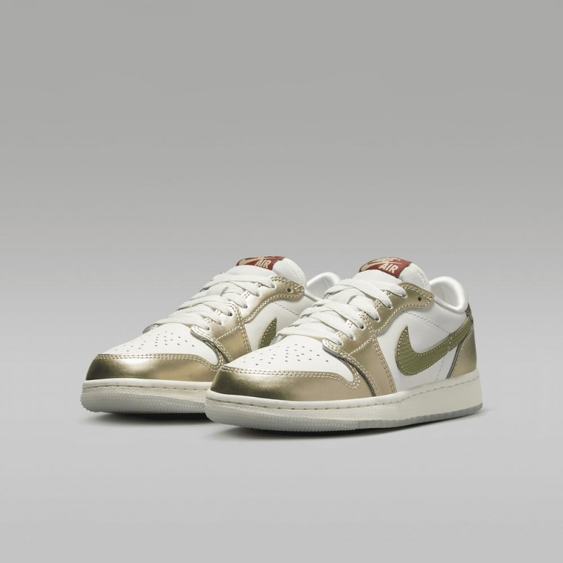 Nike Air Jordan 1 Retro Low OG Chinese New Year Lasten Kengät Metal Kultaiset Vihreä | 137PZKRMX