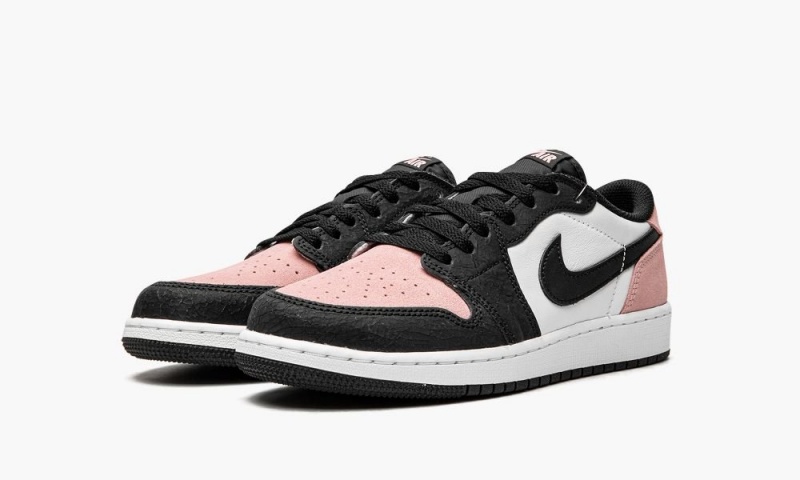 Nike Air Jordan 1 Retro Low OG GS 'Bleached Coral' Lasten Kengät Mustat Koralli Valkoinen | 617NBTUWP