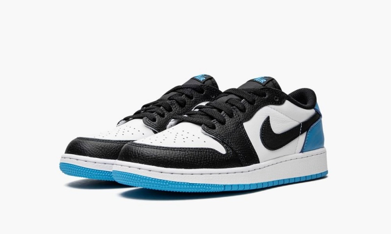 Nike Air Jordan 1 Retro Low OG GS Lasten Kengät Valkoinen Sininen Mustat | 674EFADJQ