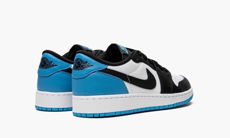 Nike Air Jordan 1 Retro Low OG GS Lasten Kengät Valkoinen Sininen Mustat | 674EFADJQ