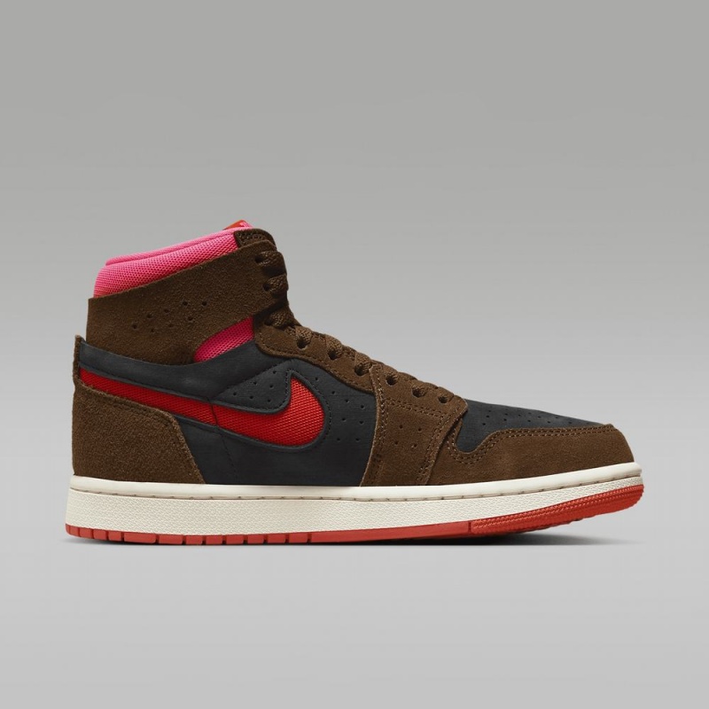 Nike Air Jordan 1 Zoom CMFT 2 Miesten Kengät Mustat Pinkki Punainen | 916AZKOIB