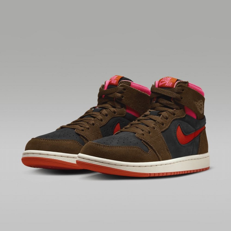 Nike Air Jordan 1 Zoom CMFT 2 Miesten Kengät Mustat Pinkki Punainen | 916AZKOIB