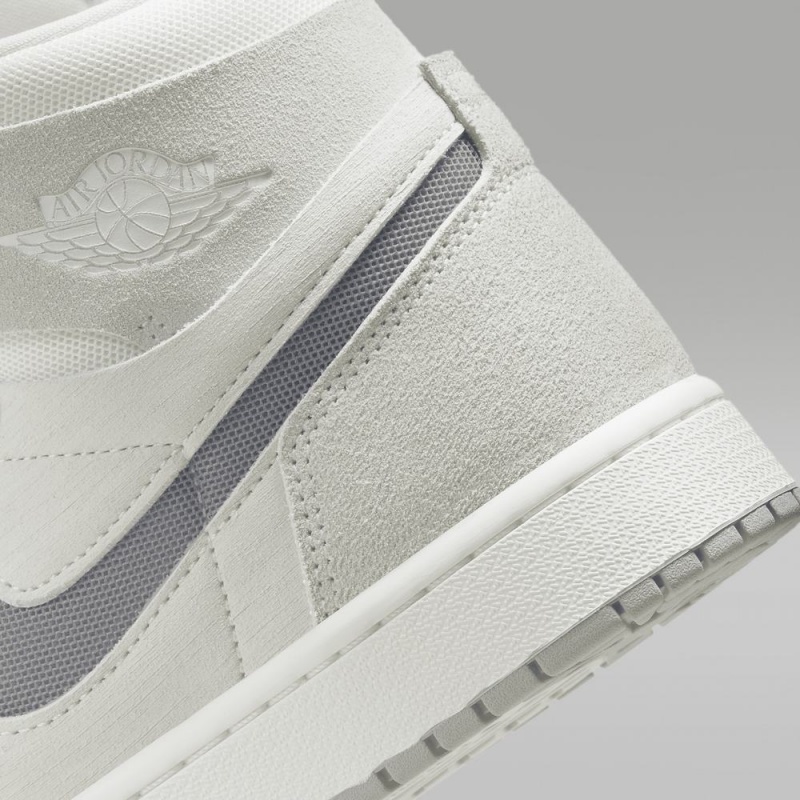 Nike Air Jordan 1 Zoom CMFT 2 Naisten Kengät Valkoinen Vaaleanhopea Harmaat | 856JKVMFC