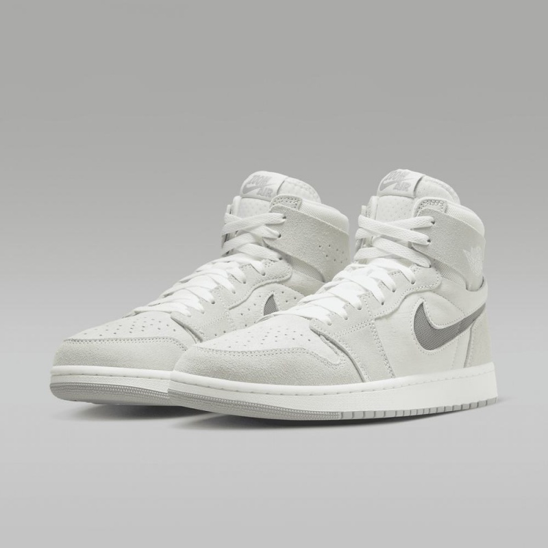 Nike Air Jordan 1 Zoom CMFT 2 Naisten Kengät Valkoinen Vaaleanhopea Harmaat | 856JKVMFC