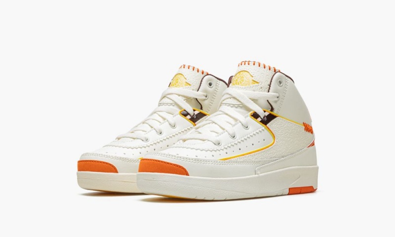 Nike Air Jordan 2 PS 'Maison Chateau Rouge' Lasten Kengät Valkoinen Oranssi | 851TMQDPX
