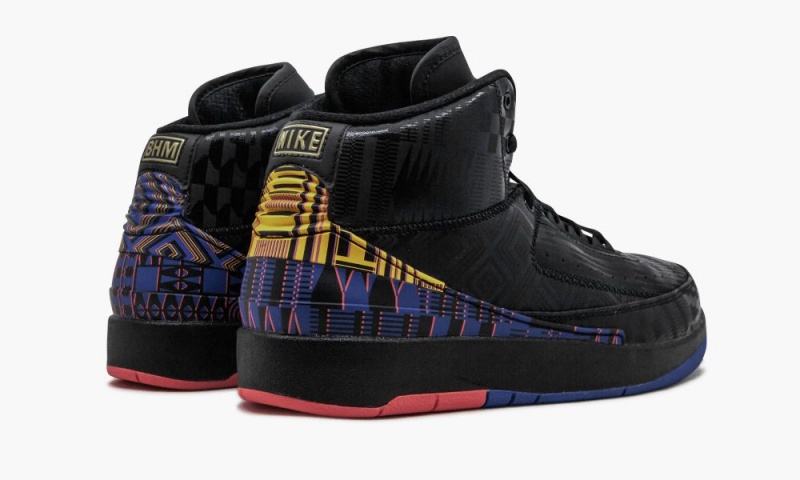 Nike Air Jordan 2 Retro BHM (GS) 'Black History Month' Lasten Kengät Mustat Metal Kultaiset Mustat | 835WBQPNK