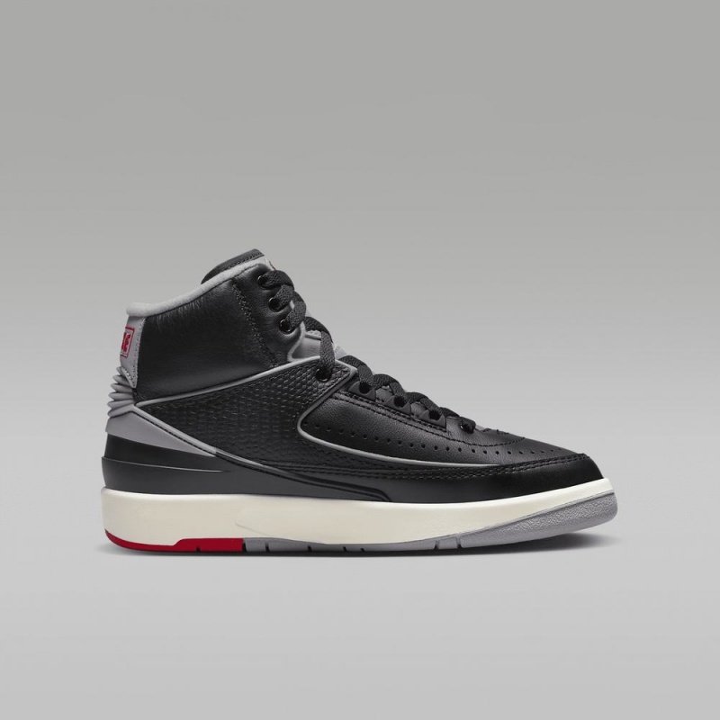 Nike Air Jordan 2 Retro Lasten Kengät Mustat Punainen Harmaat | 567MQBSNJ