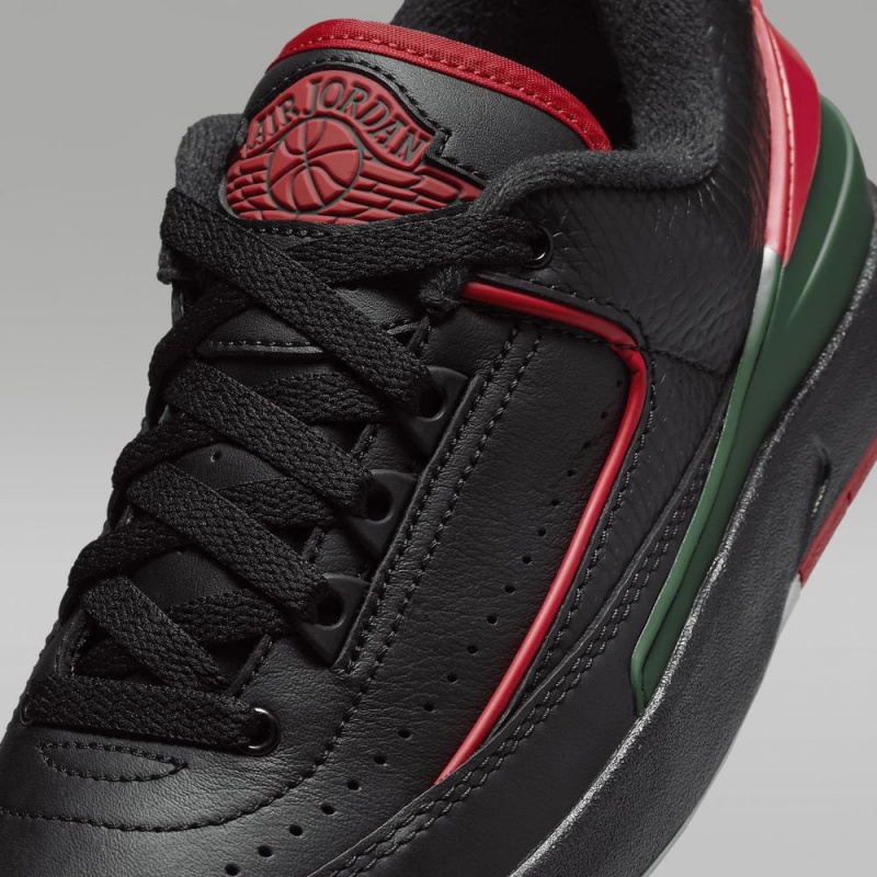 Nike Air Jordan 2 Retro Low Lasten Kengät Mustat Harmaat Punainen | 981FQTJXU