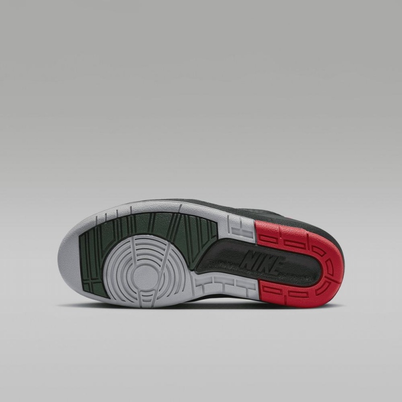 Nike Air Jordan 2 Retro Low Lasten Kengät Mustat Harmaat Punainen | 981FQTJXU